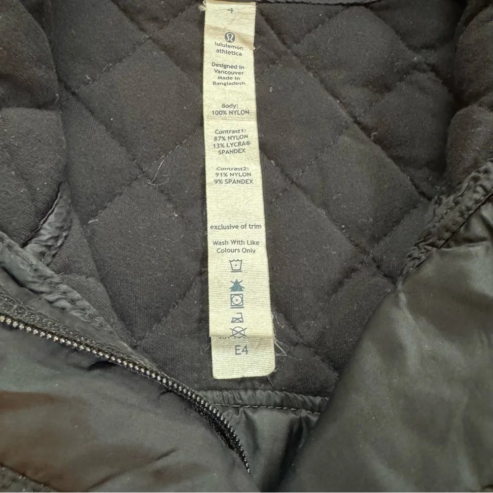 Lululemon "Down For A Run" Pullover Black - Size 4 - Picture 5 of 9